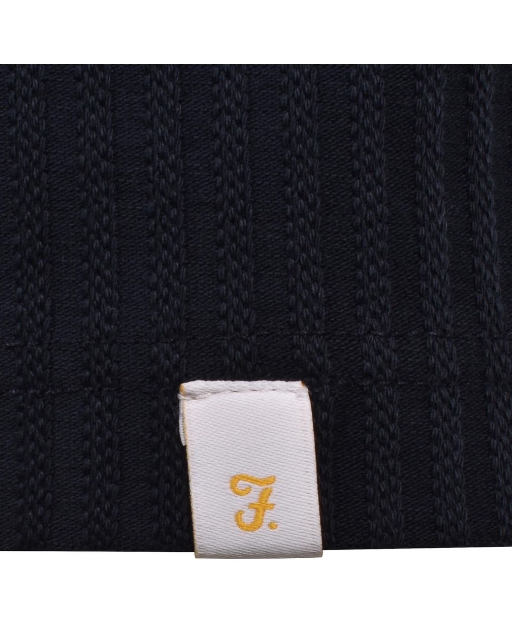 Farah Blue Farah Dobson Zip Polo T Shirt True for men