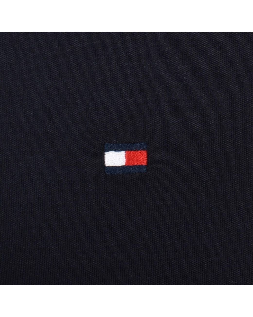 Tommy Hilfiger Black Interlock Placket Detail Polo for men