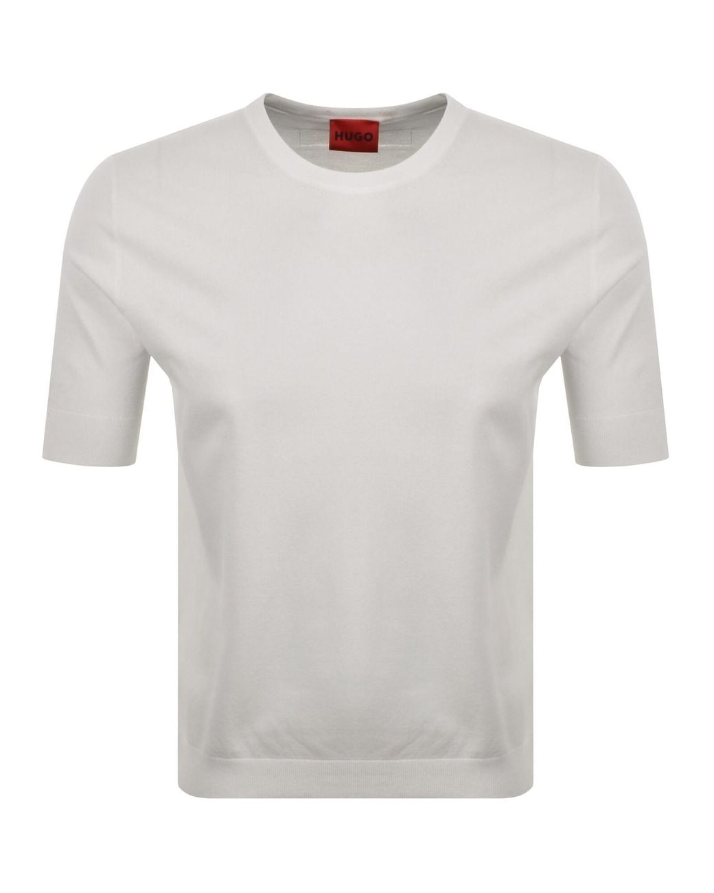 HUGO Gray San Carl Knit Jumper Natural for men