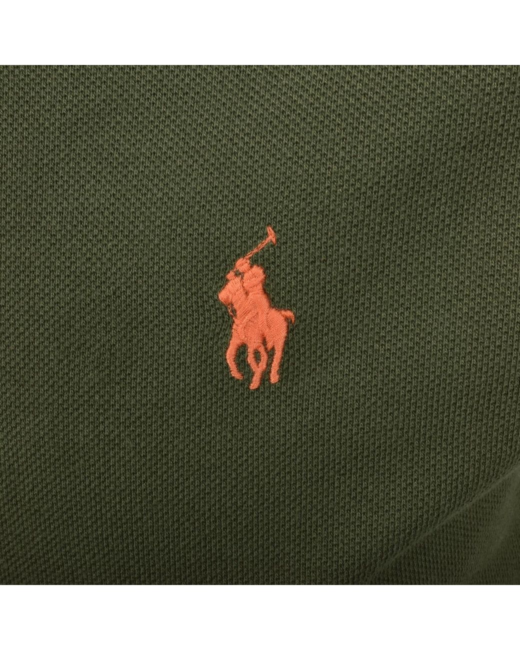 Ralph Lauren Green Custom Slim Fit Polo T Shirt for men