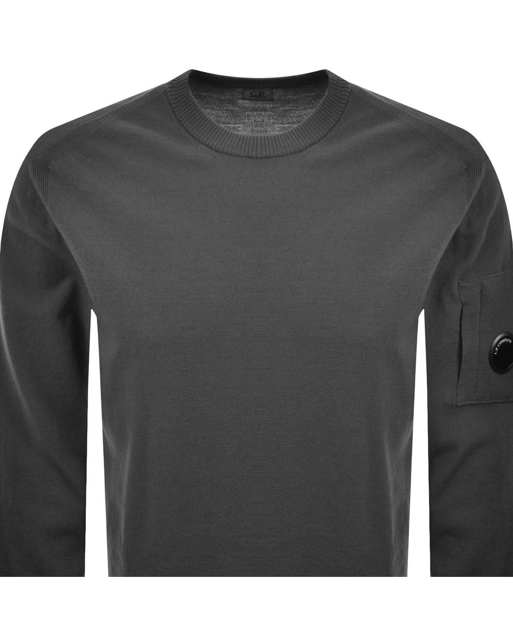 C P Company Gray Cp Company Rib Knit Jumper for men