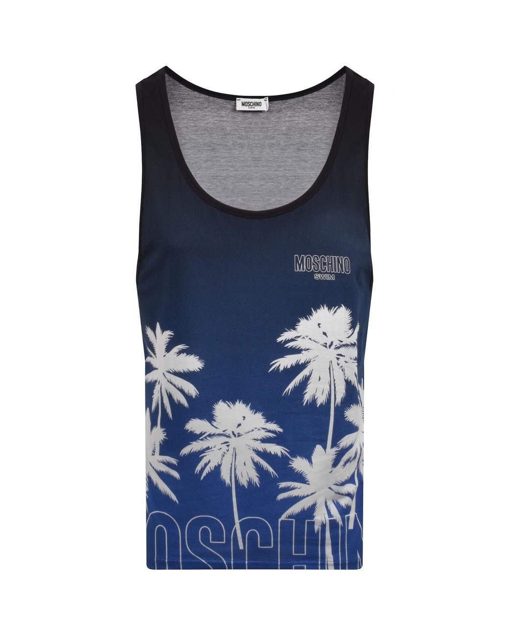 Moschino Blue Swim Vest Top for men