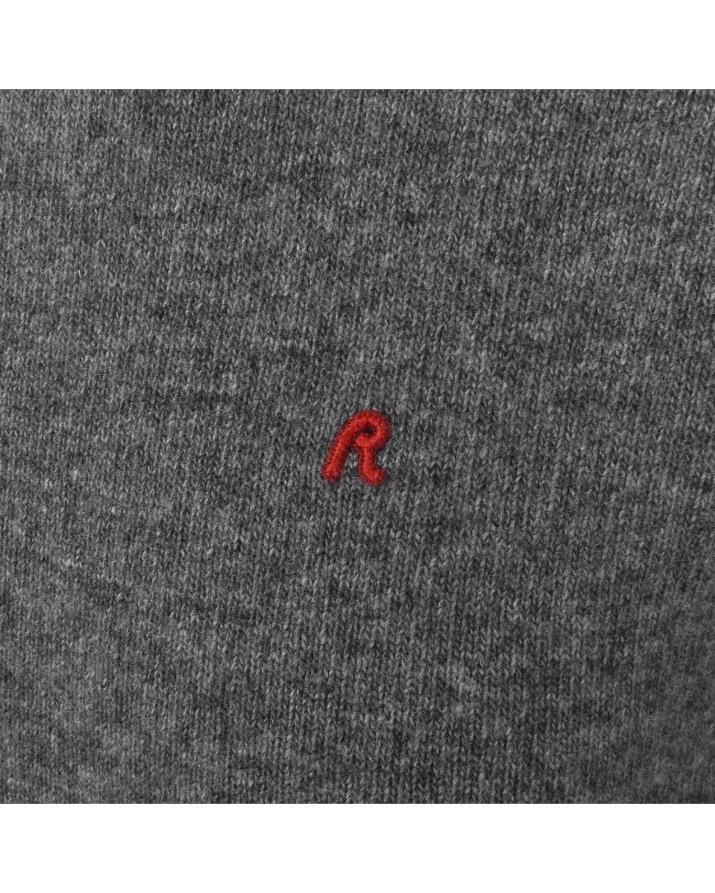 Replay Gray Crew Neck Knit Jumper for men