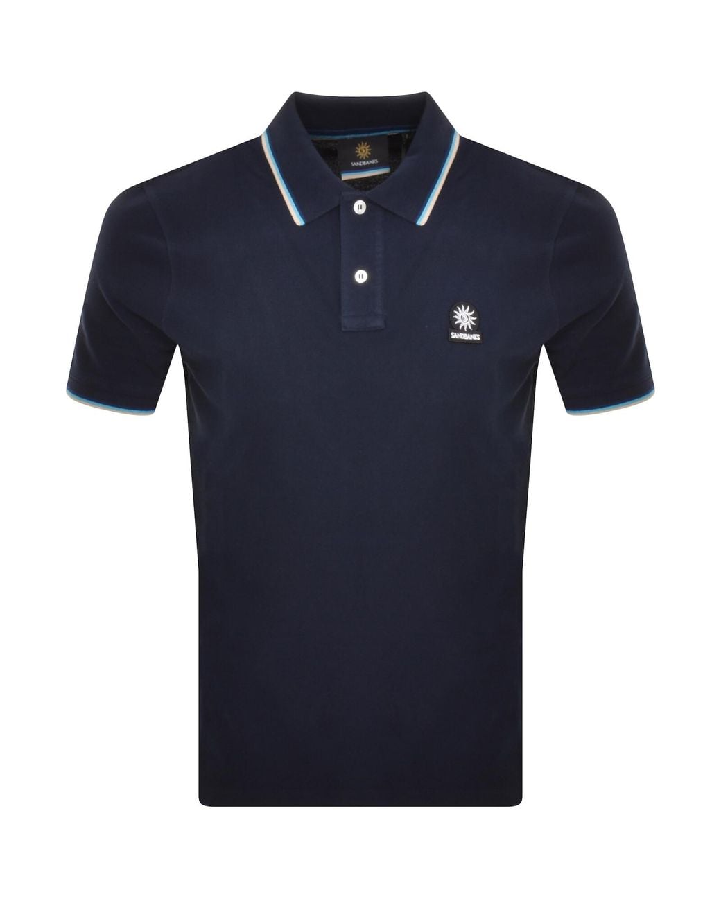 Sandbanks Blue Badge Logo Polo T Shirt for men