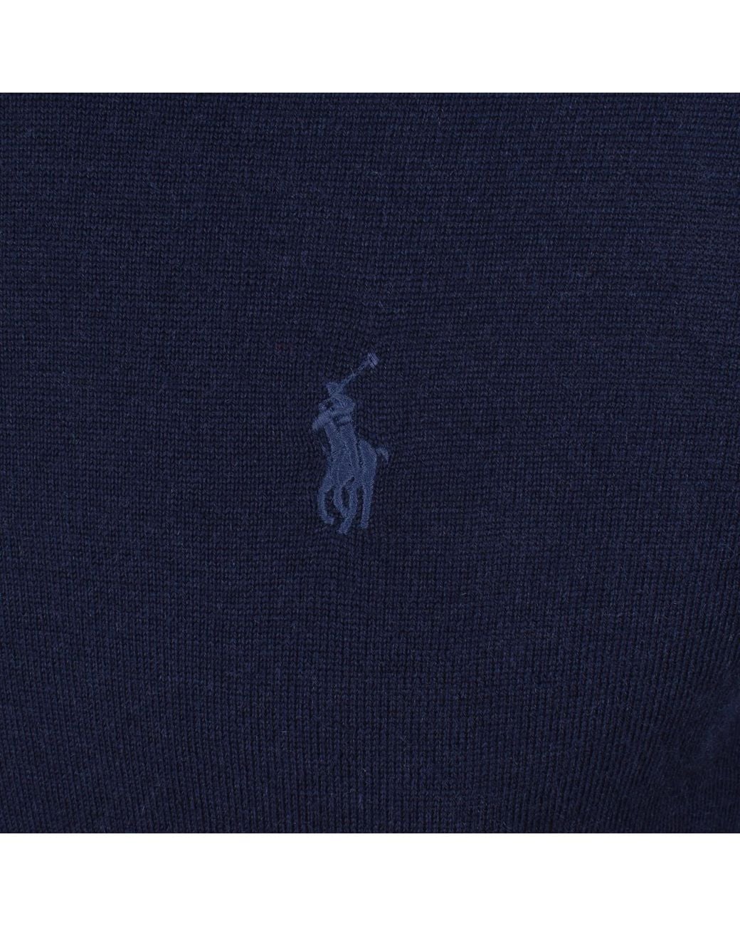 Ralph Lauren Blue Crew Neck Knitted Jumper for men
