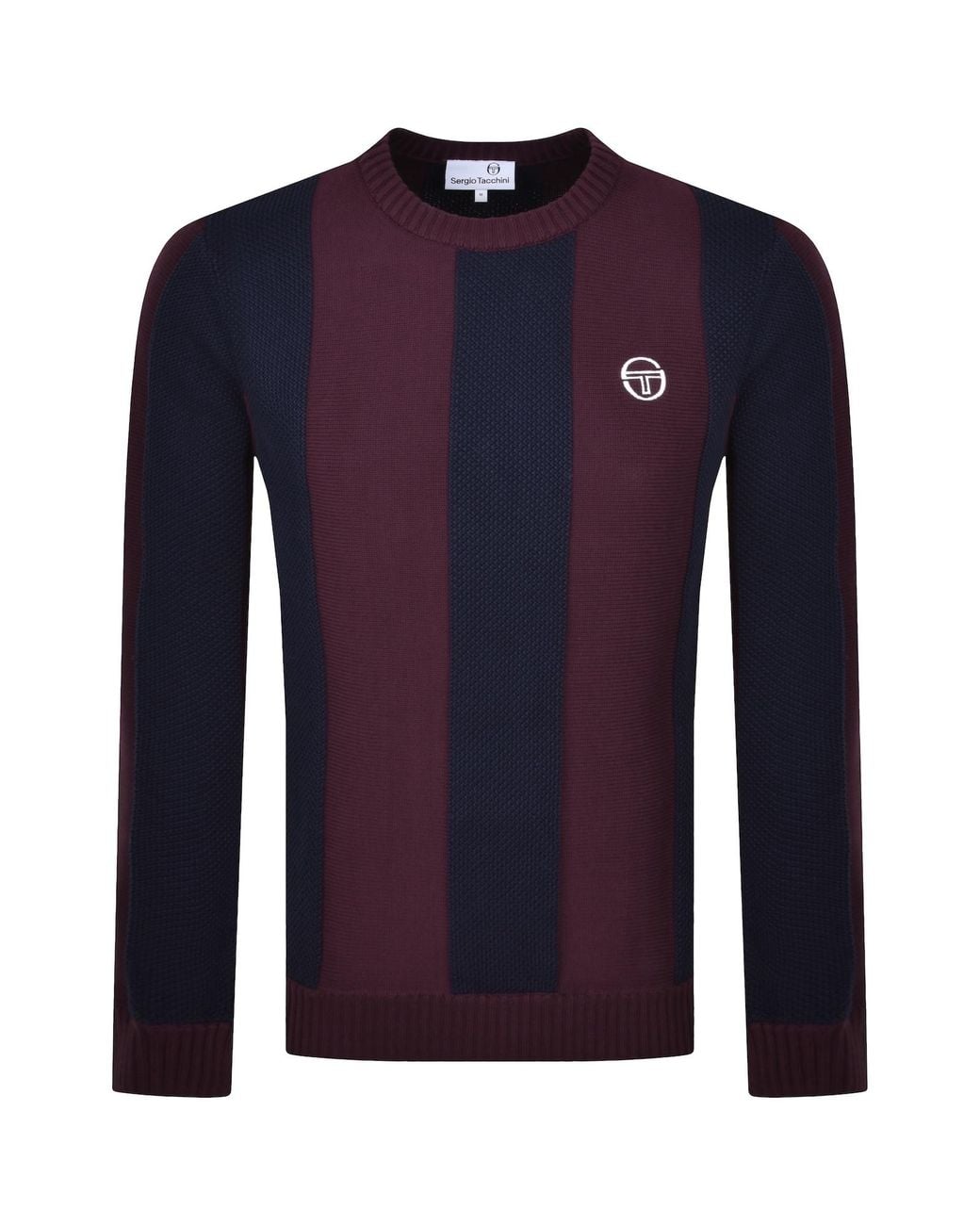 Sergio Tacchini Blue Crew Neck Knit Jumper for men