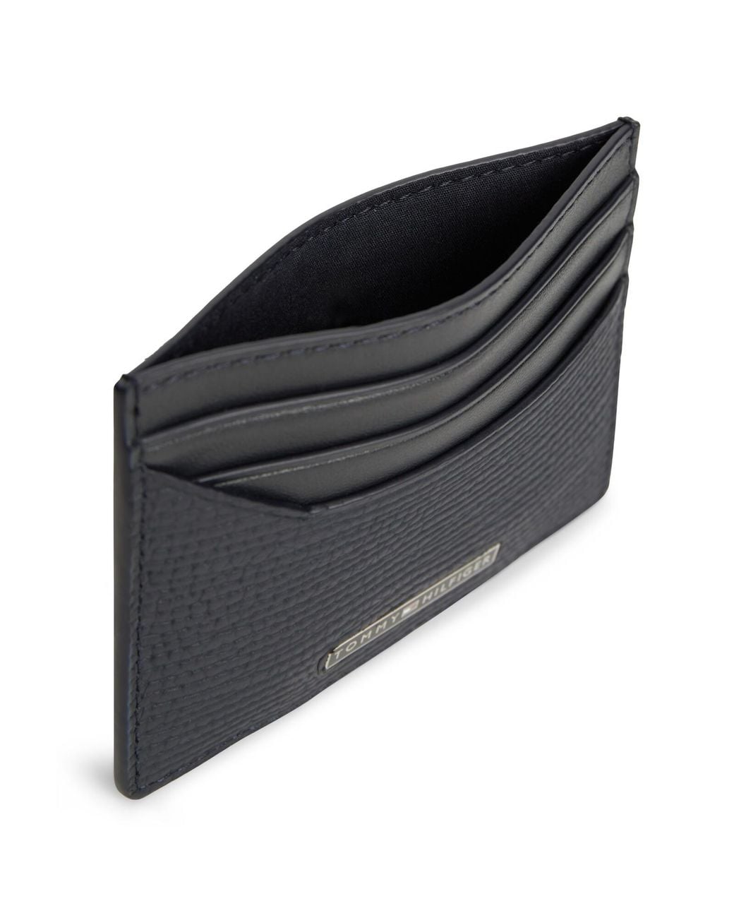 Tommy Hilfiger Black Saffiano Card Holder for men