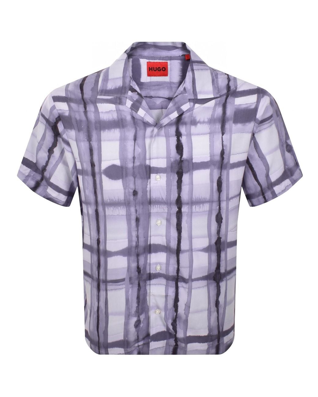 HUGO Blue Espino Short Sleeve Shirt for men