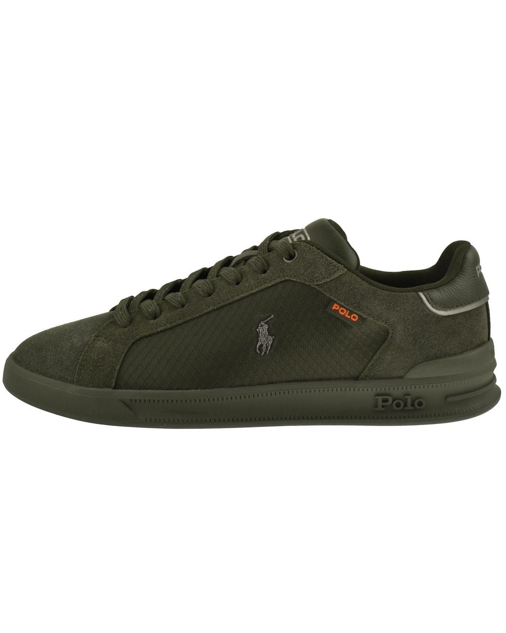Ralph Lauren Green Polo Low Top Trainers for men