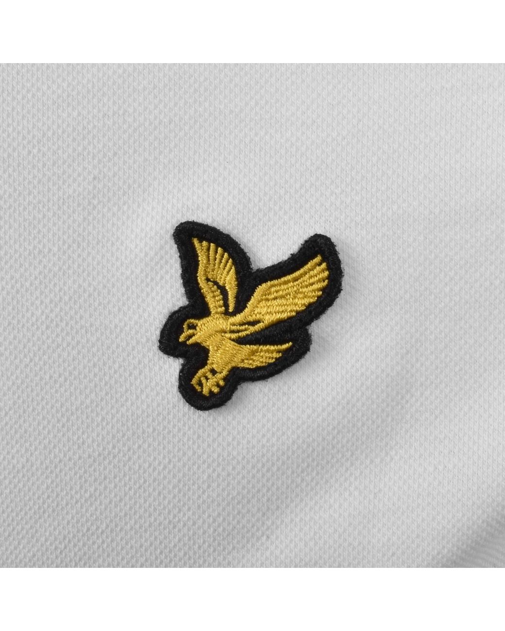 Lyle & Scott White Qaurter Zip Polo T Shirt for men