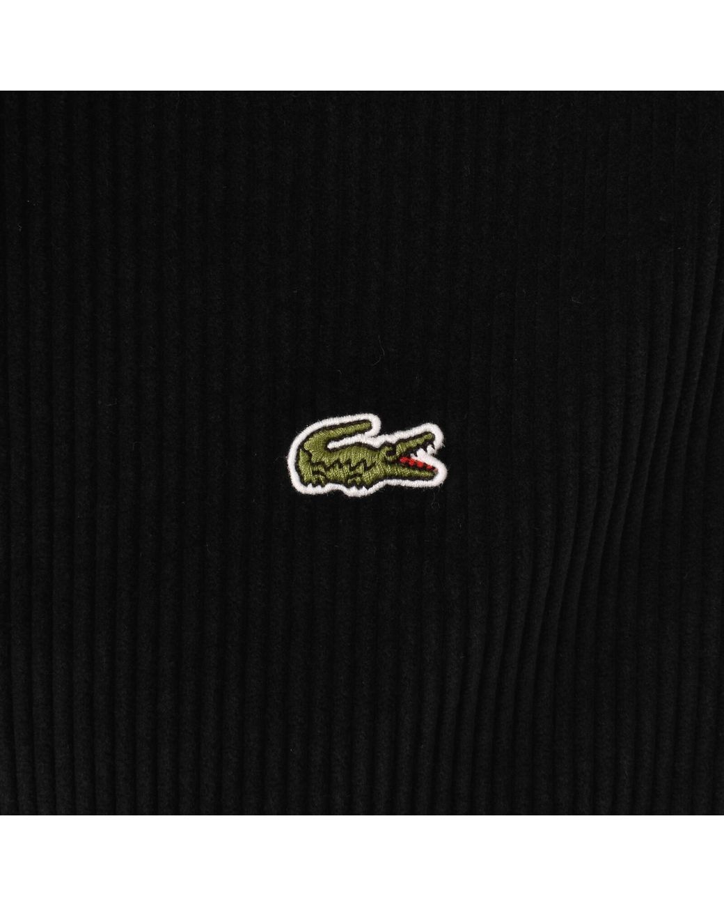 Lacoste Black Corduroy Long Sleeved Shirt for men