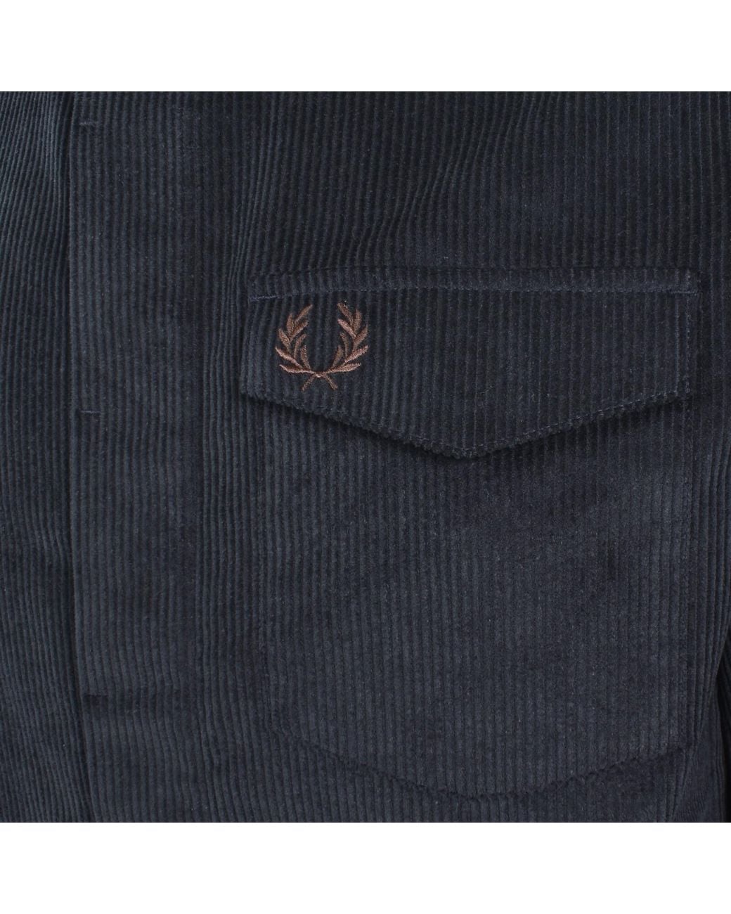 Fred Perry Blue Corduroy Overshirt for men