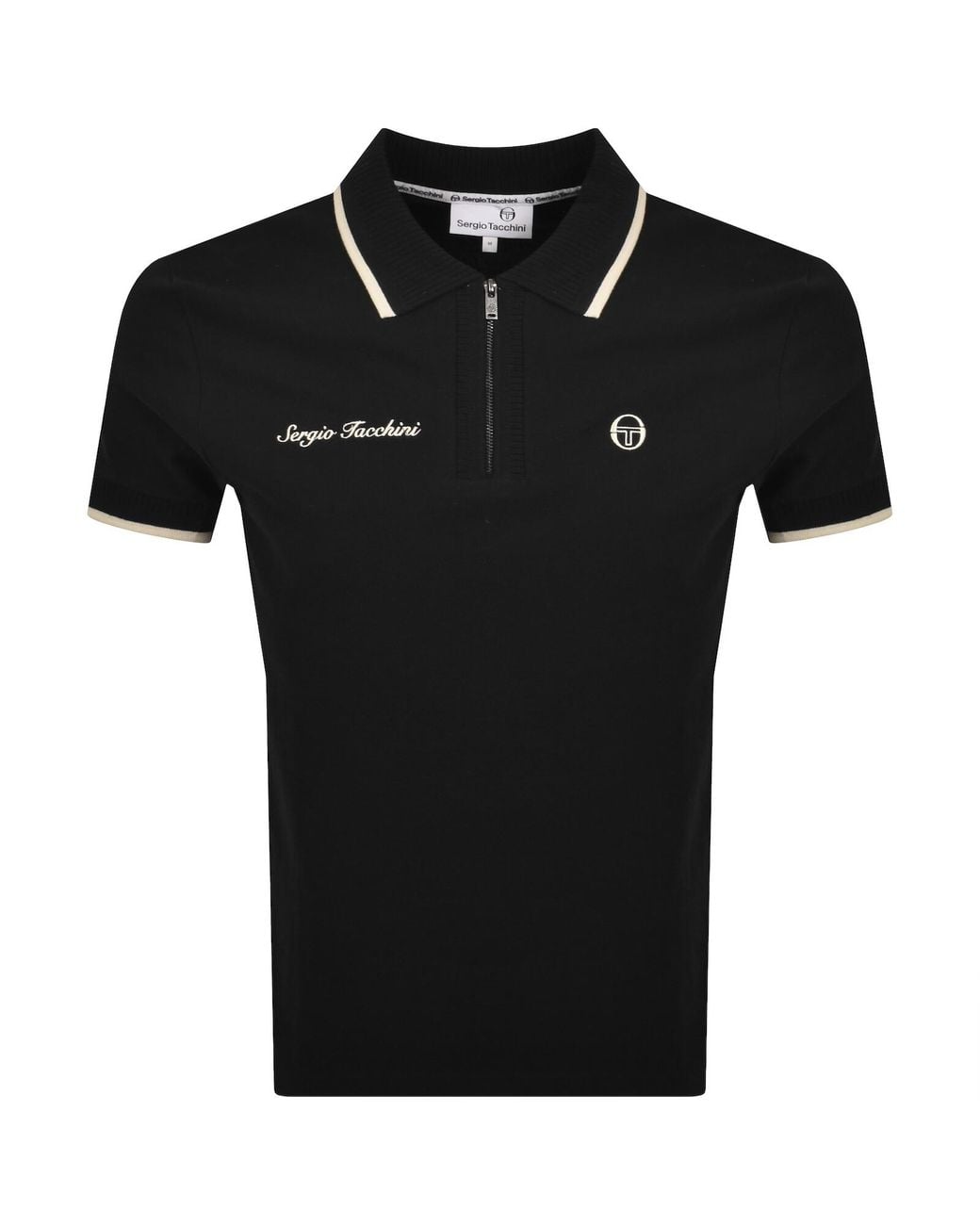 Sergio Tacchini Black Davide Polo T Shirt for men
