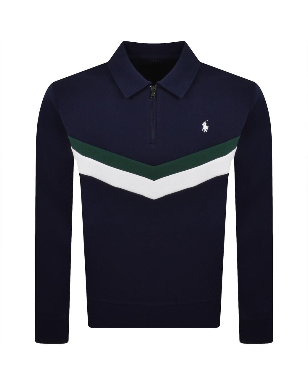 Ralph Lauren Blue Quarter Zip Sweatshirt for men
