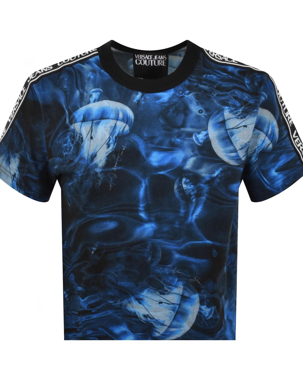 Versace Jeans Blue Couture Abyss Tape T Shirt for men