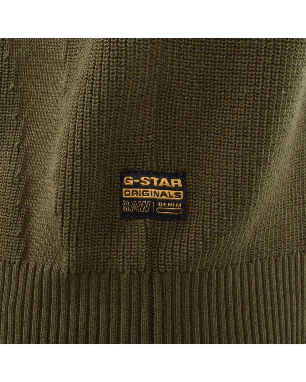 G-Star Green G-Star Sturcture Mix Knit Jumper for men