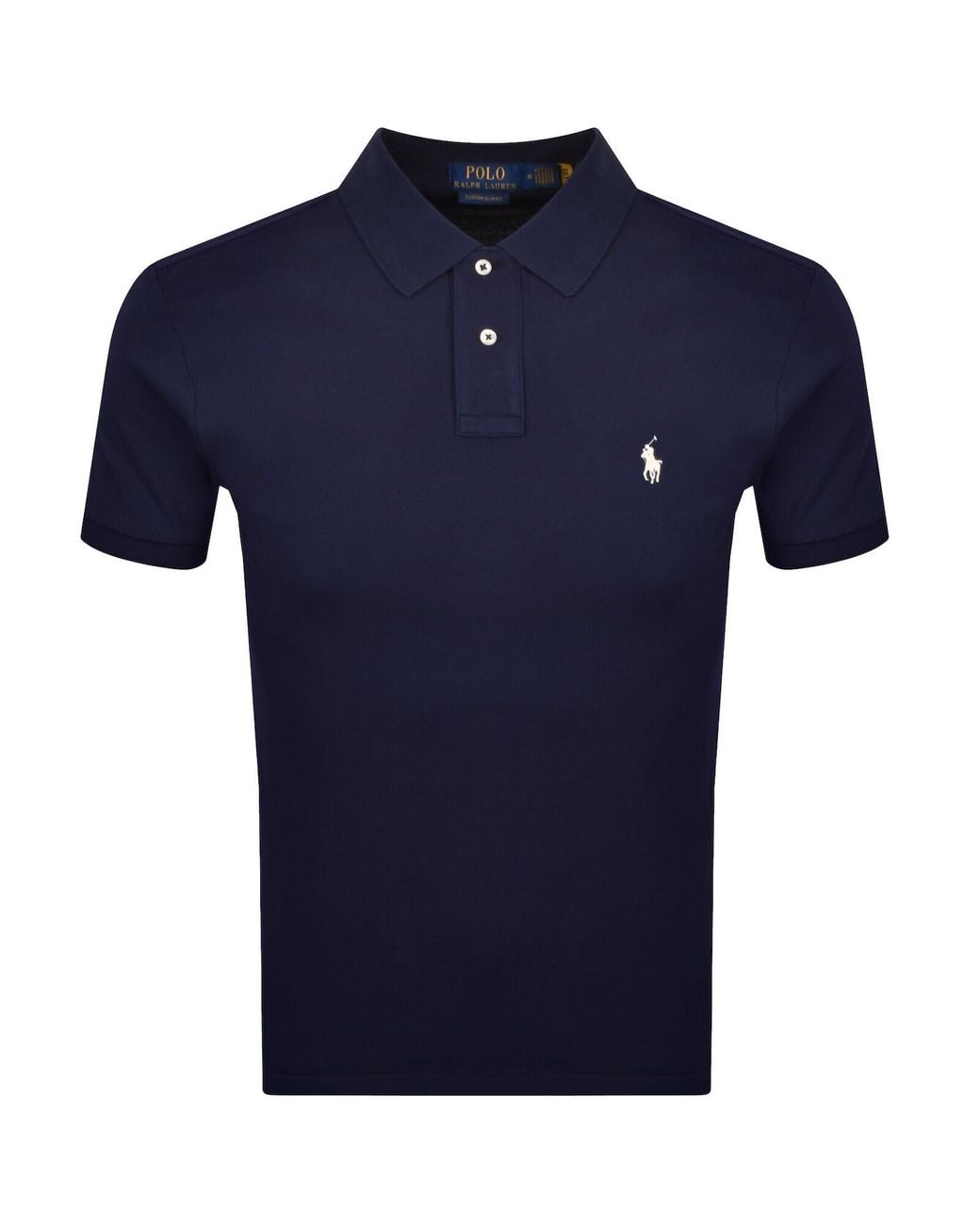 Ralph Lauren Blue Custom Slim Polo T Shirt for men