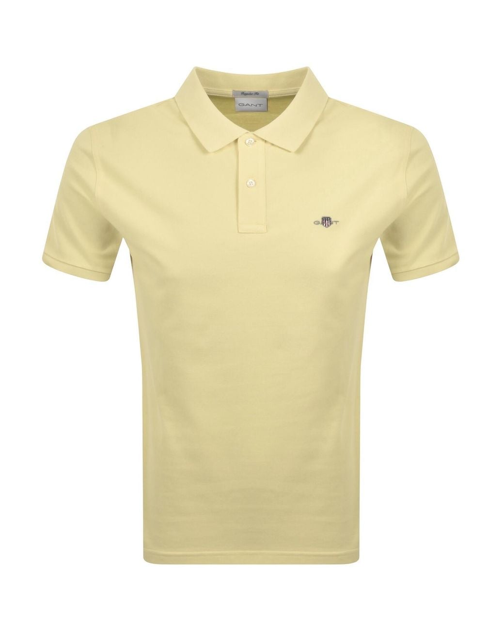 Gant Yellow Shield Pique Polo T Shirt for men