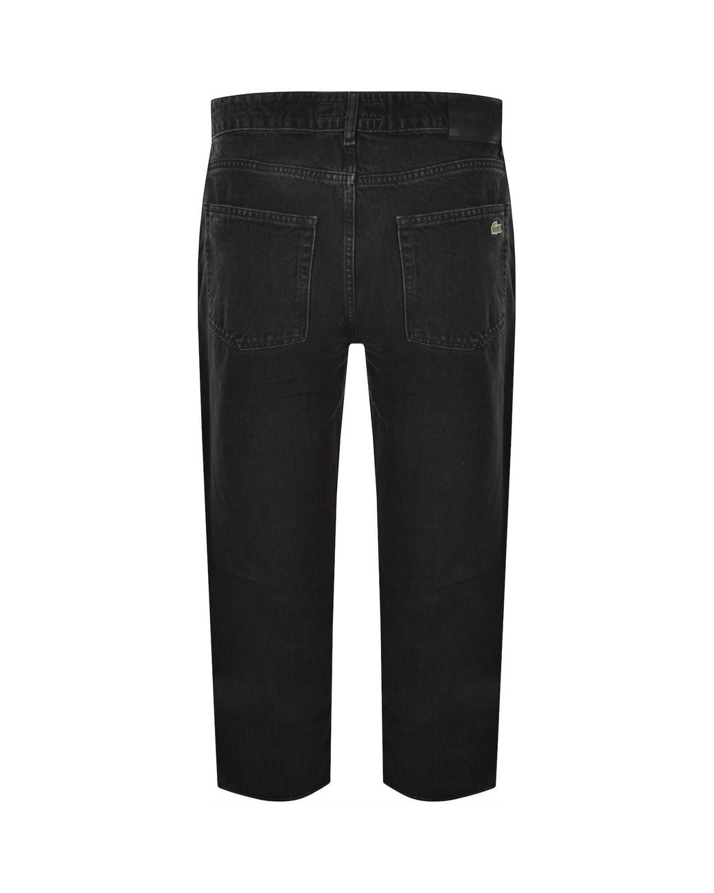 Lacoste Black Straight Fit Dark Wash Jeans for men