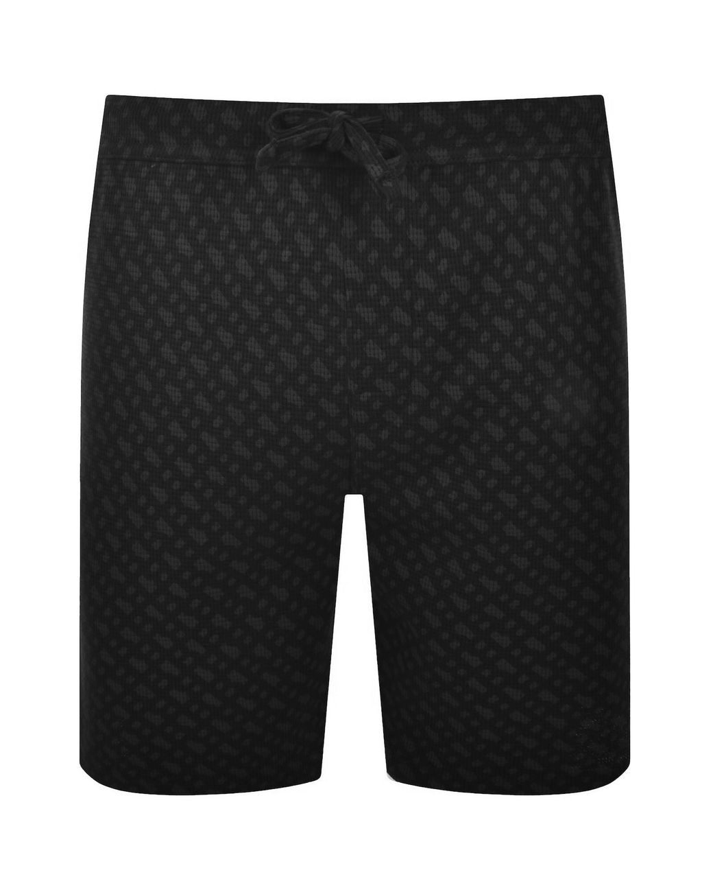 BOSS BUSINESS Black Boss Waffle All Over Print Shorts for men