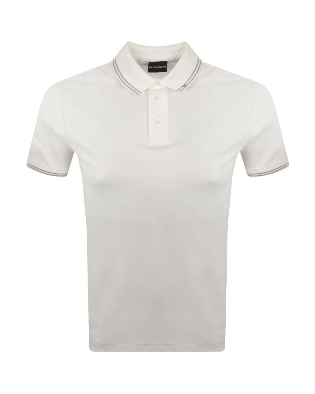 Armani White Emporio Short Sleeved Polo Off for men