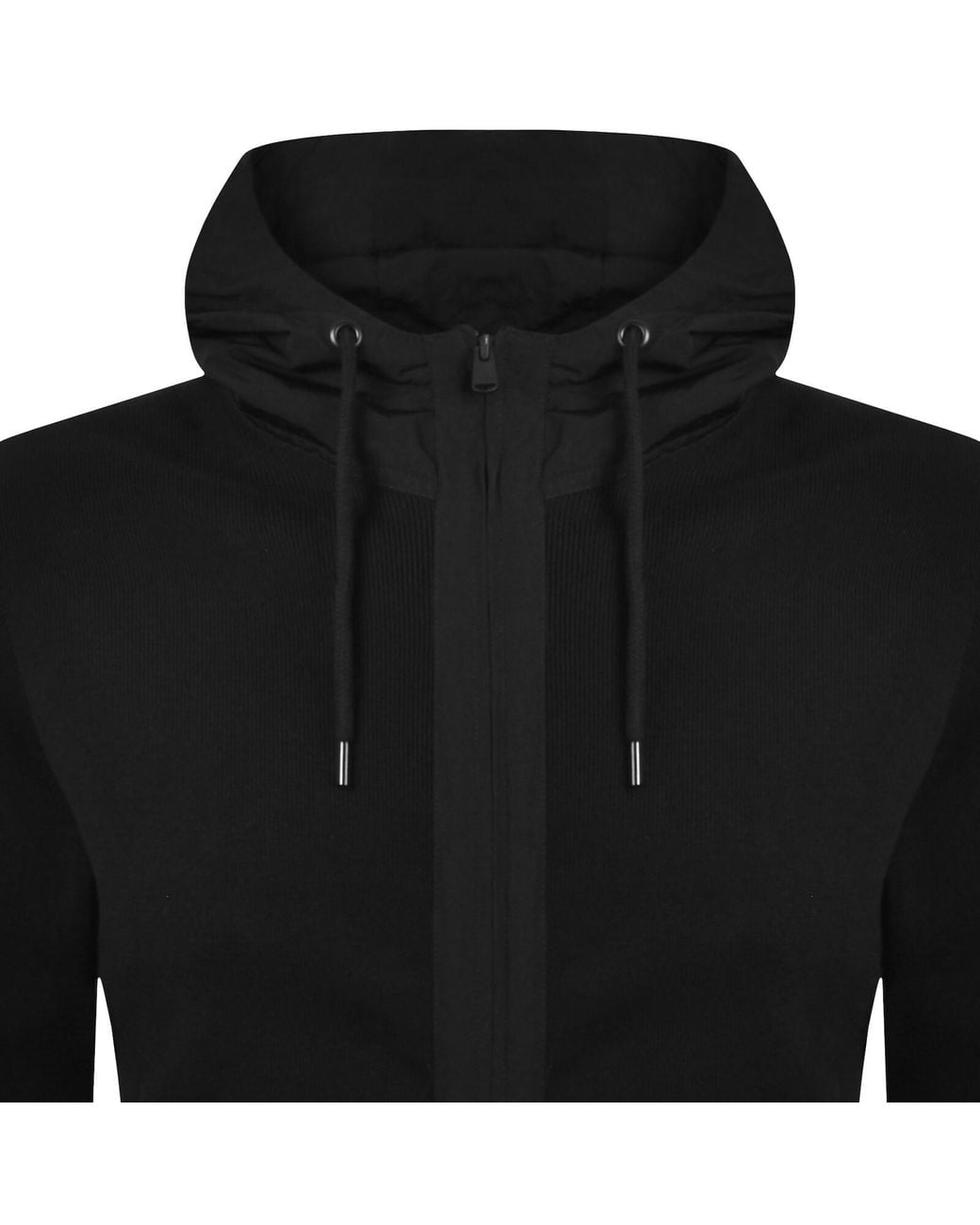 Barbour Black Inline Knit Hoodie for men