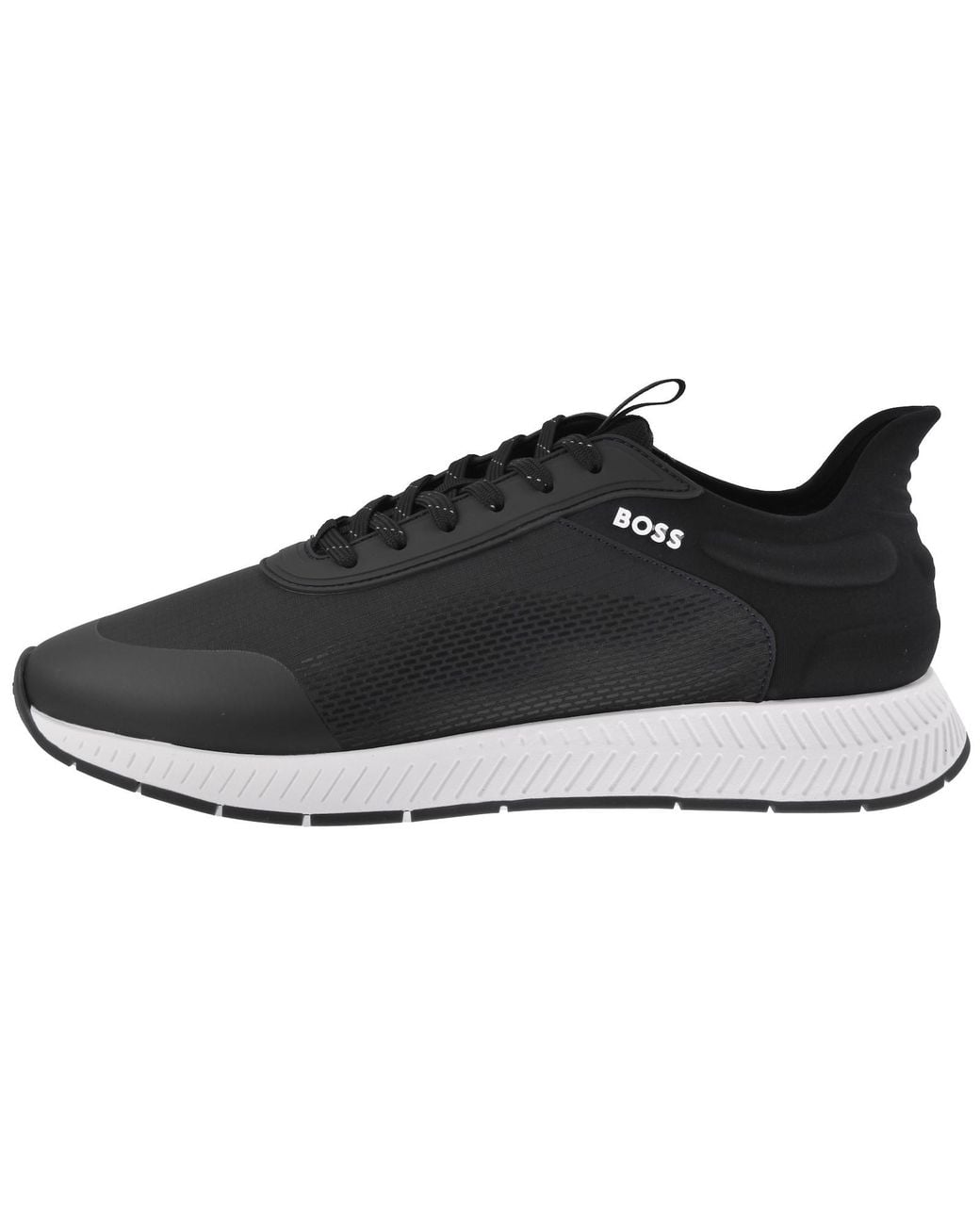 BOSS BUSINESS Black Boss Titanium Runner Trainers for men