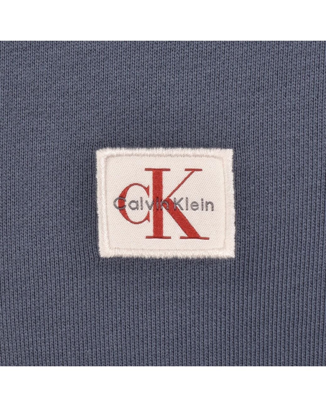 Calvin Klein Blue Jeans Badge Hoodie for men
