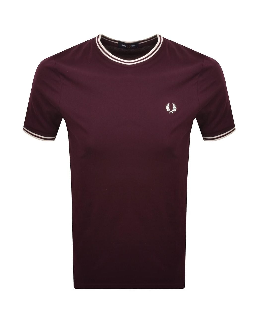 Fred Perry Purple Twin Tipped T Shirt for men