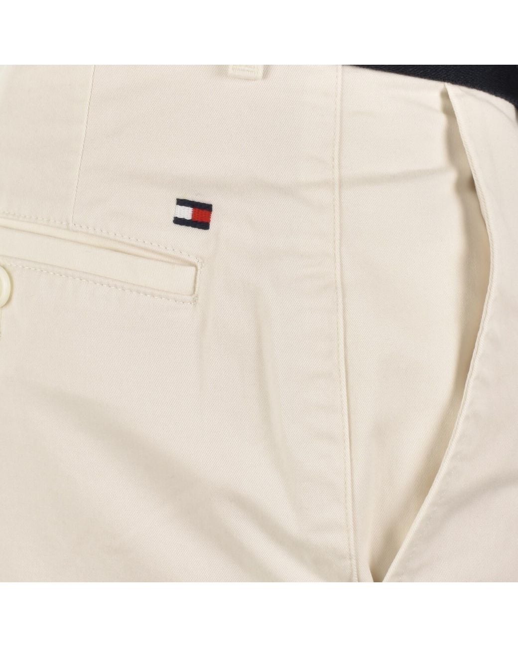 Tommy Hilfiger Natural Denton 9.5 Inch Twill Shorts Ivory for men