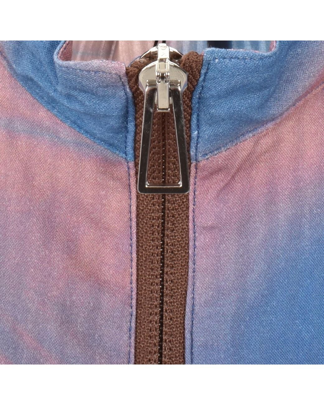 Paul Smith Blue Shadow Palm Half Zip Jacket for men