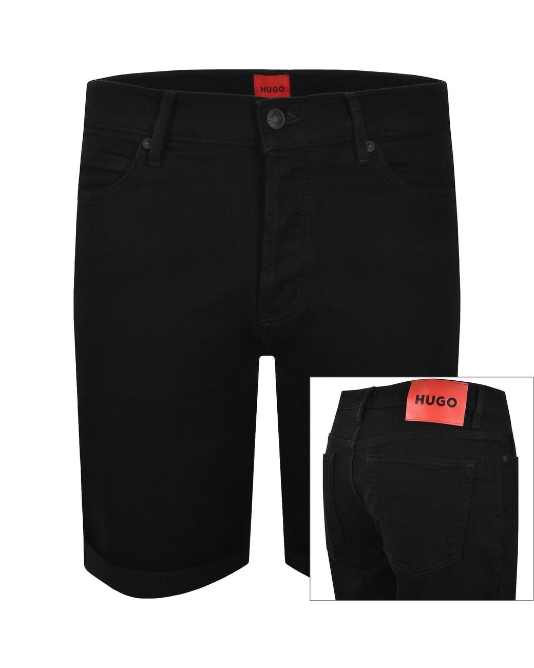 HUGO Black 634 Denim Shorts for men