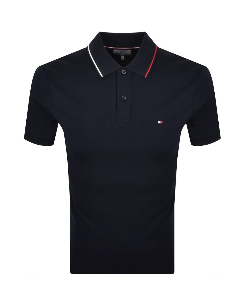 Tommy Hilfiger Blue Liquid Tipped Polo for men