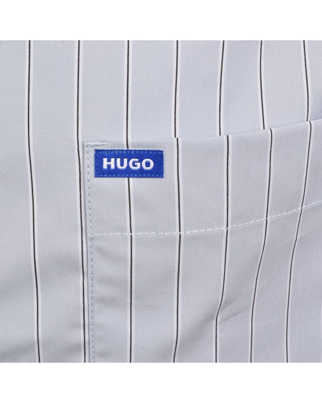 HUGO Blue Ebalto Shirt Open for men