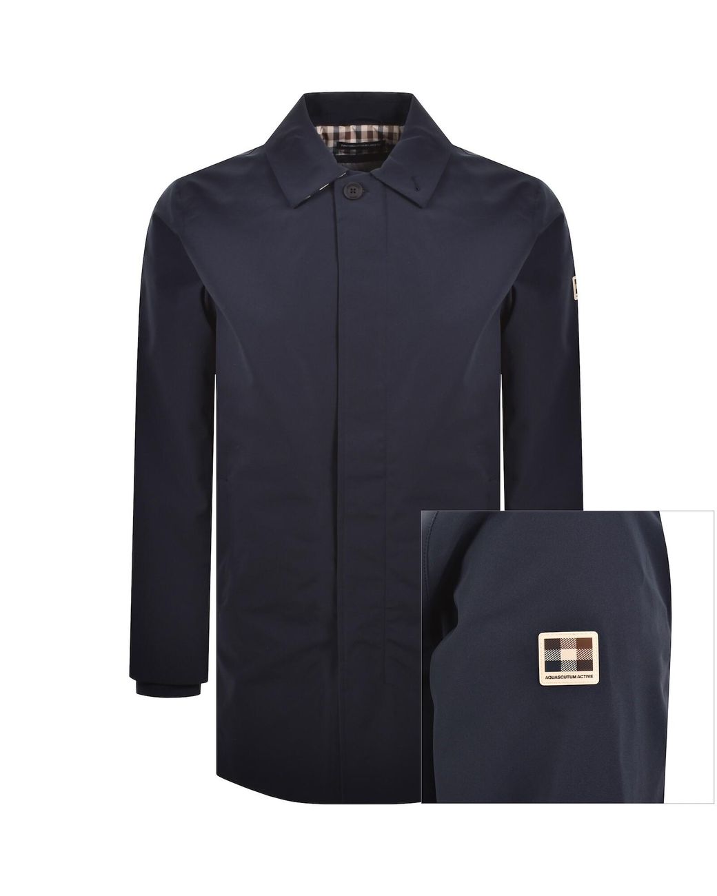 Aquascutum Blue Soft Shell Trench Jacket for men