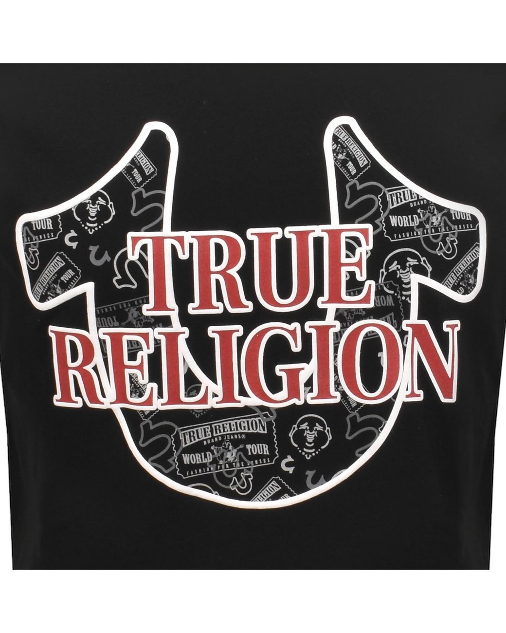 True Religion Black Logo T Shirt for men