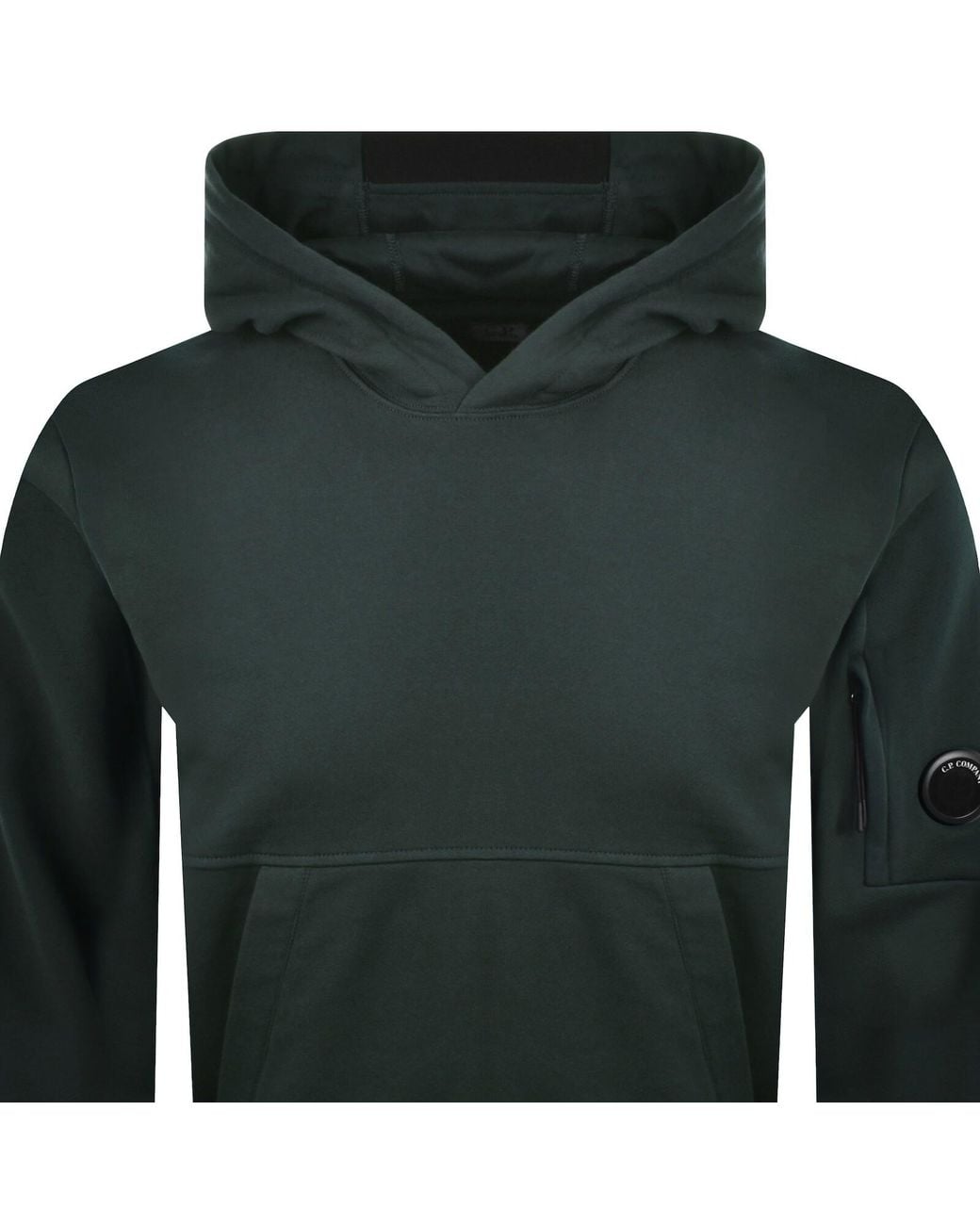 C P Company Green Cp Company Diagonal Raised Hoodie for men