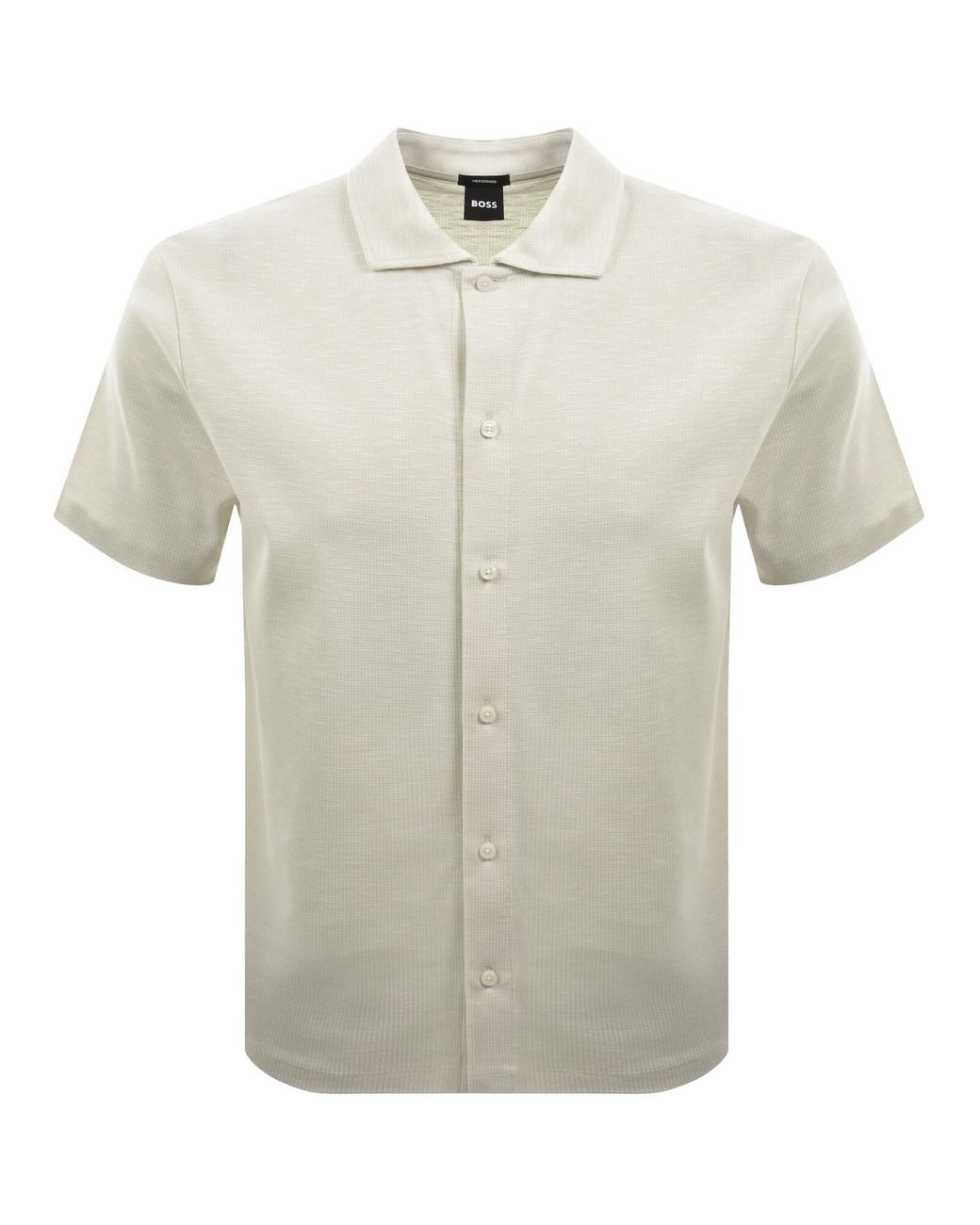 BOSS BUSINESS Gray Boss C Powell 118 Short Sleeve Shirt for men