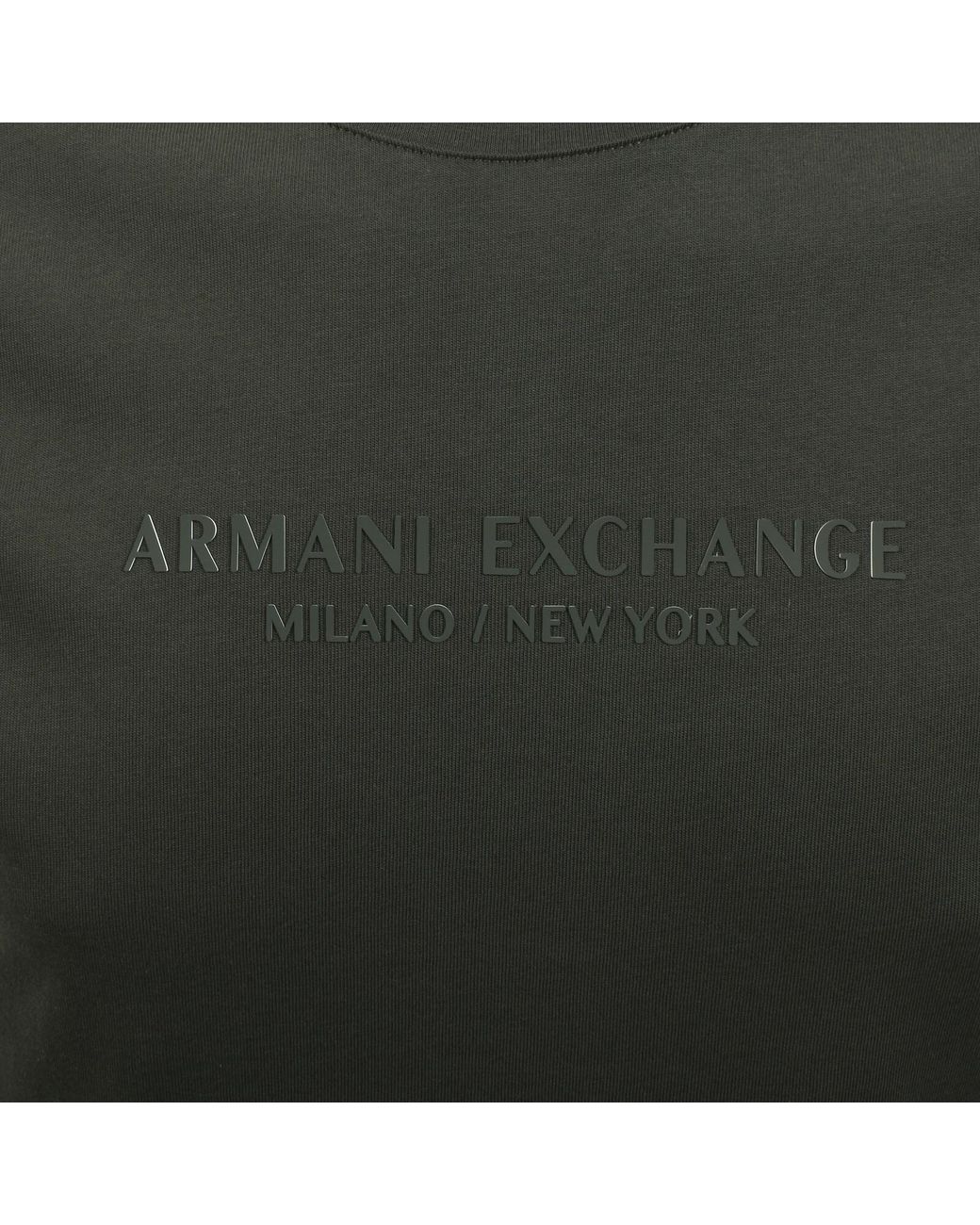 ARMANI EXCHANGE Green Regular Fit Logo T Shirt for men