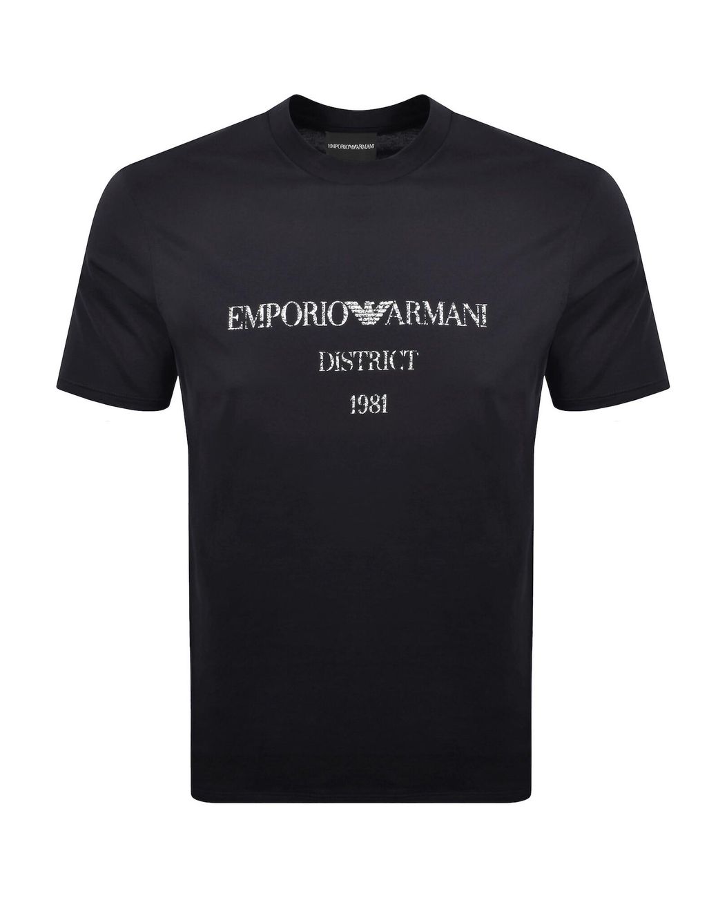 Armani Black Emporio Logo T Shirt for men