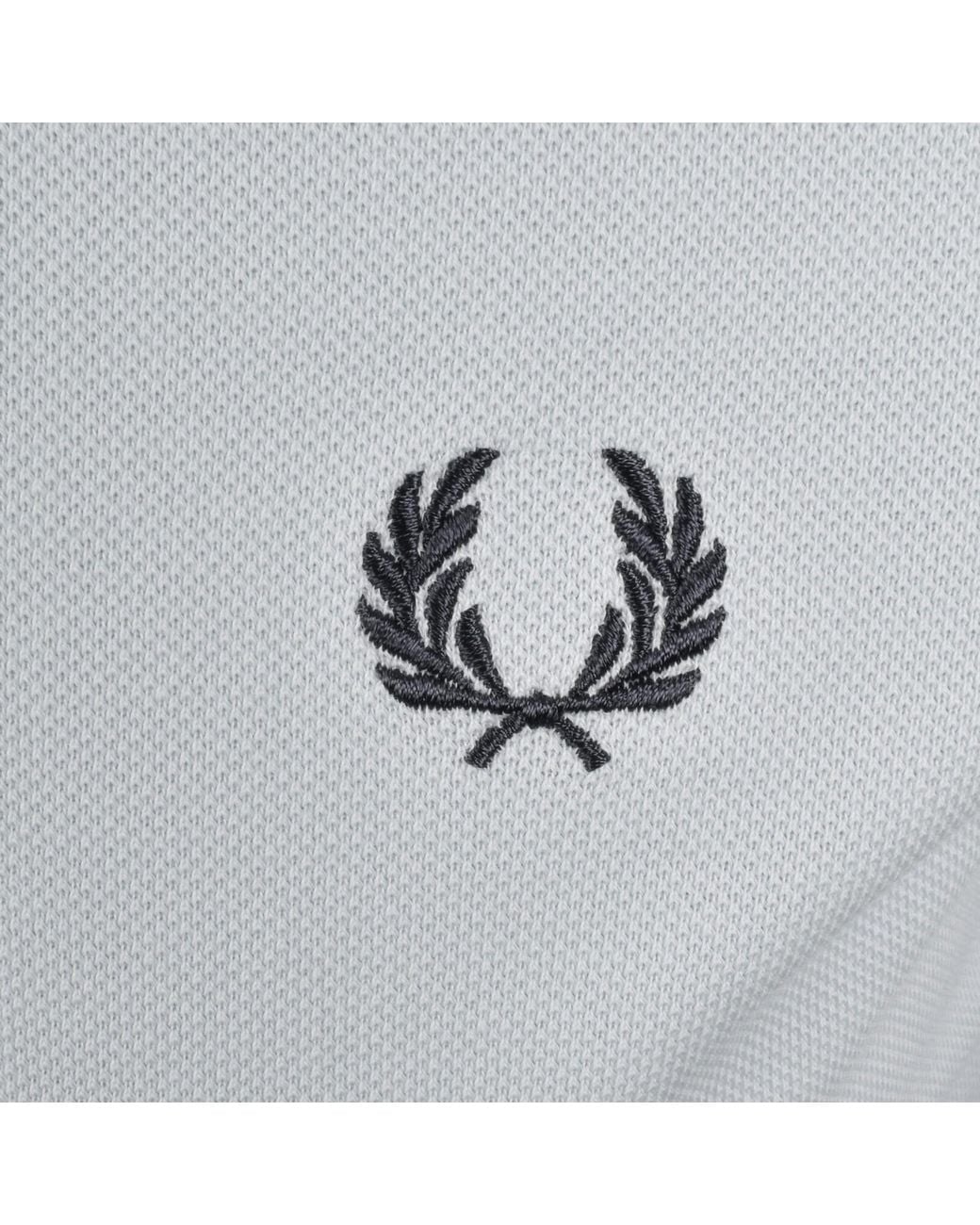 Fred Perry Gray Twin Tipped Polo T Shirt for men