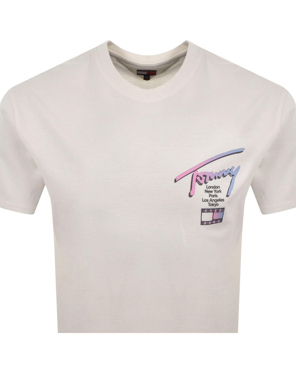 Tommy Hilfiger White City Sign T Shirt Ecru for men