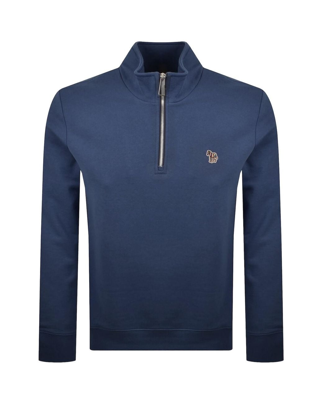 Paul Smith Blue Zebra Half Zip Sweatshirt for men