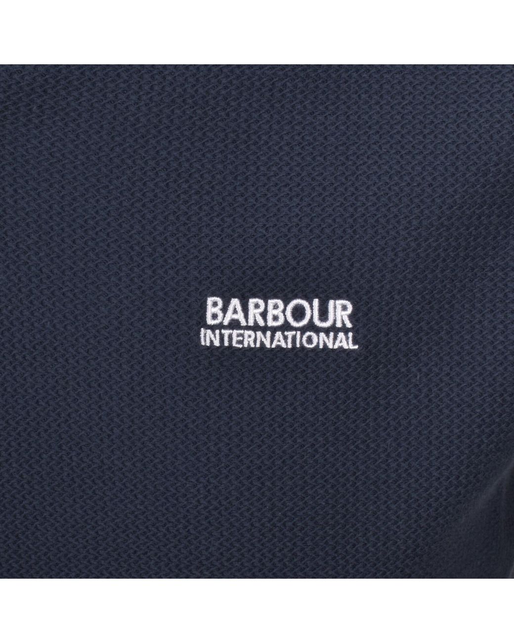 Barbour Blue Milbank Textured Polo for men
