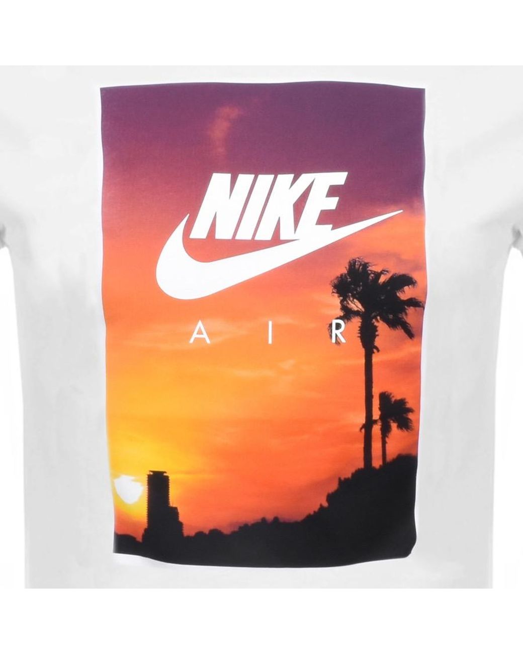 Nike Cotton Air Sunset Logo T Shirt White for Men | Lyst UK