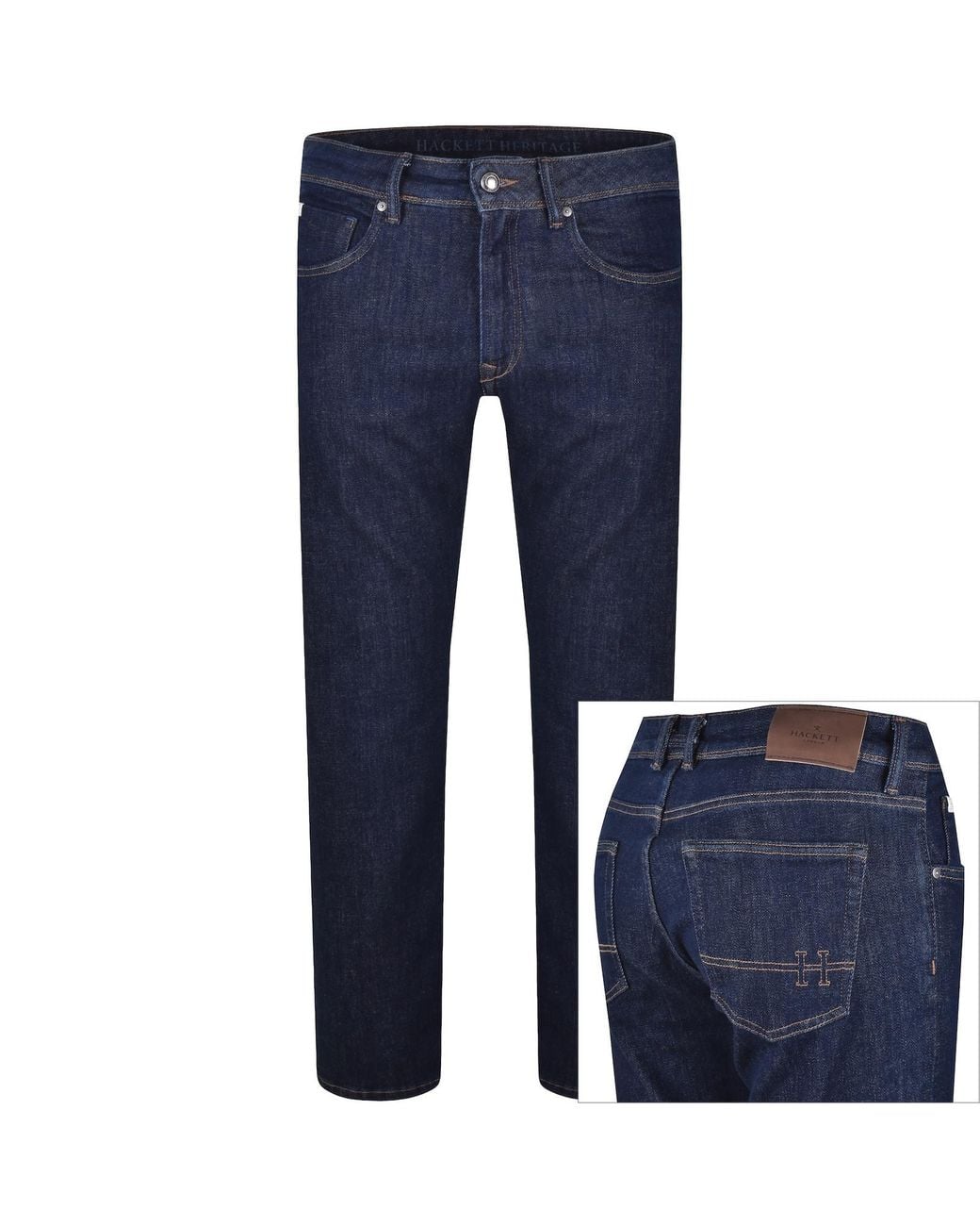 Hackett Blue Heritage Rinse Denim Jeans for men