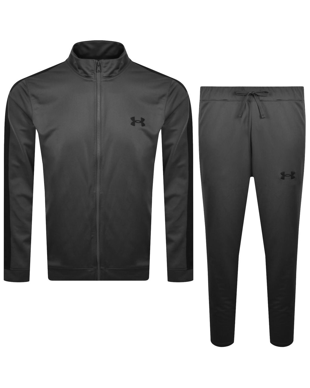 Under Armour Gray Rival Knit Tracksuit for men