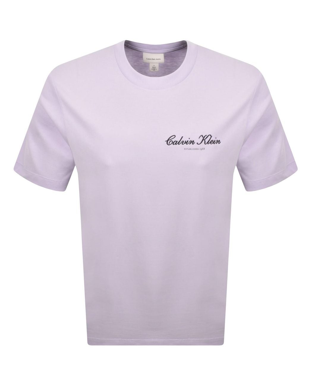 Calvin Klein Purple Jeans Logo T Shirt for men