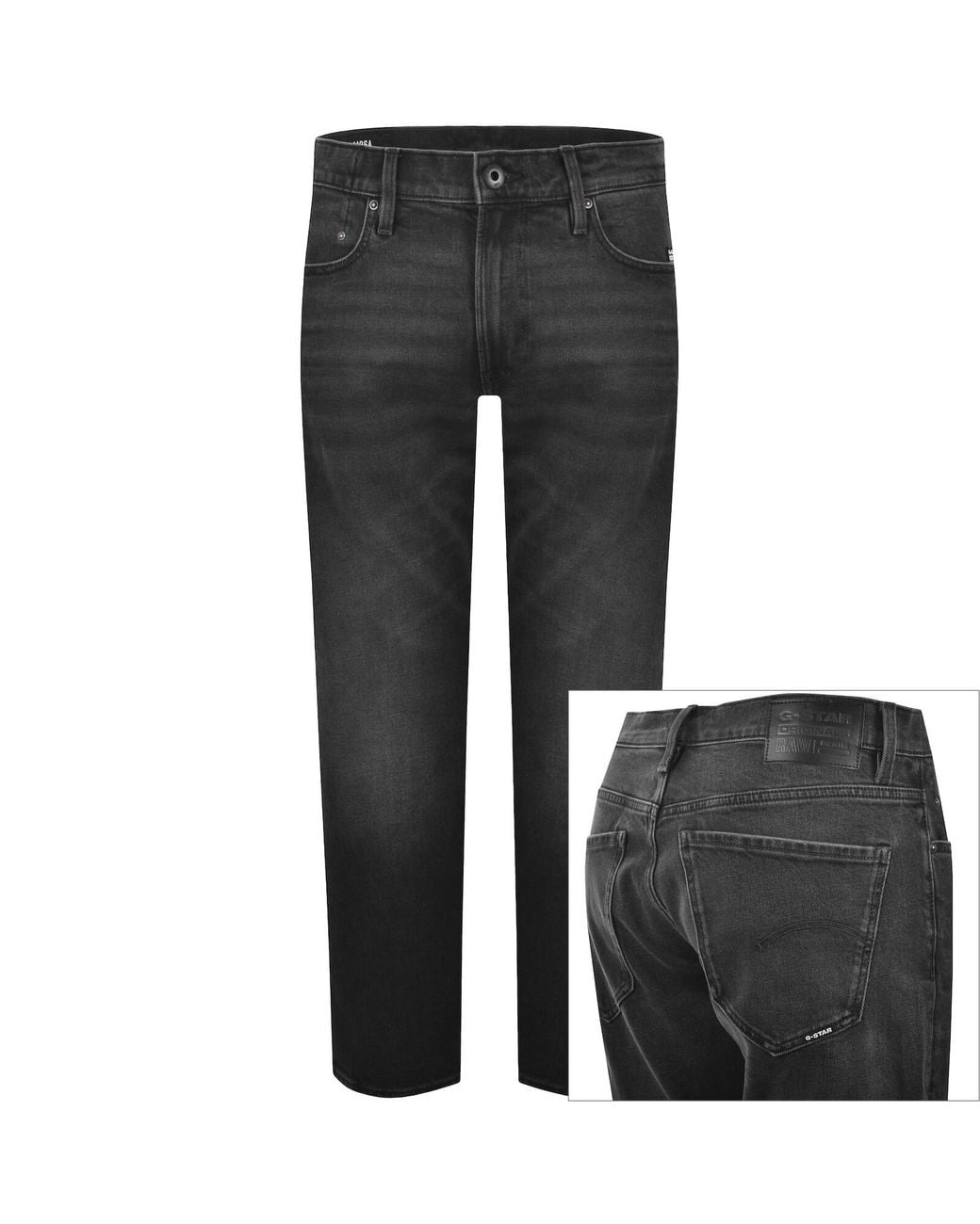 G-Star Gray G-Star Raw Mosa Straight Fit Jeans for men