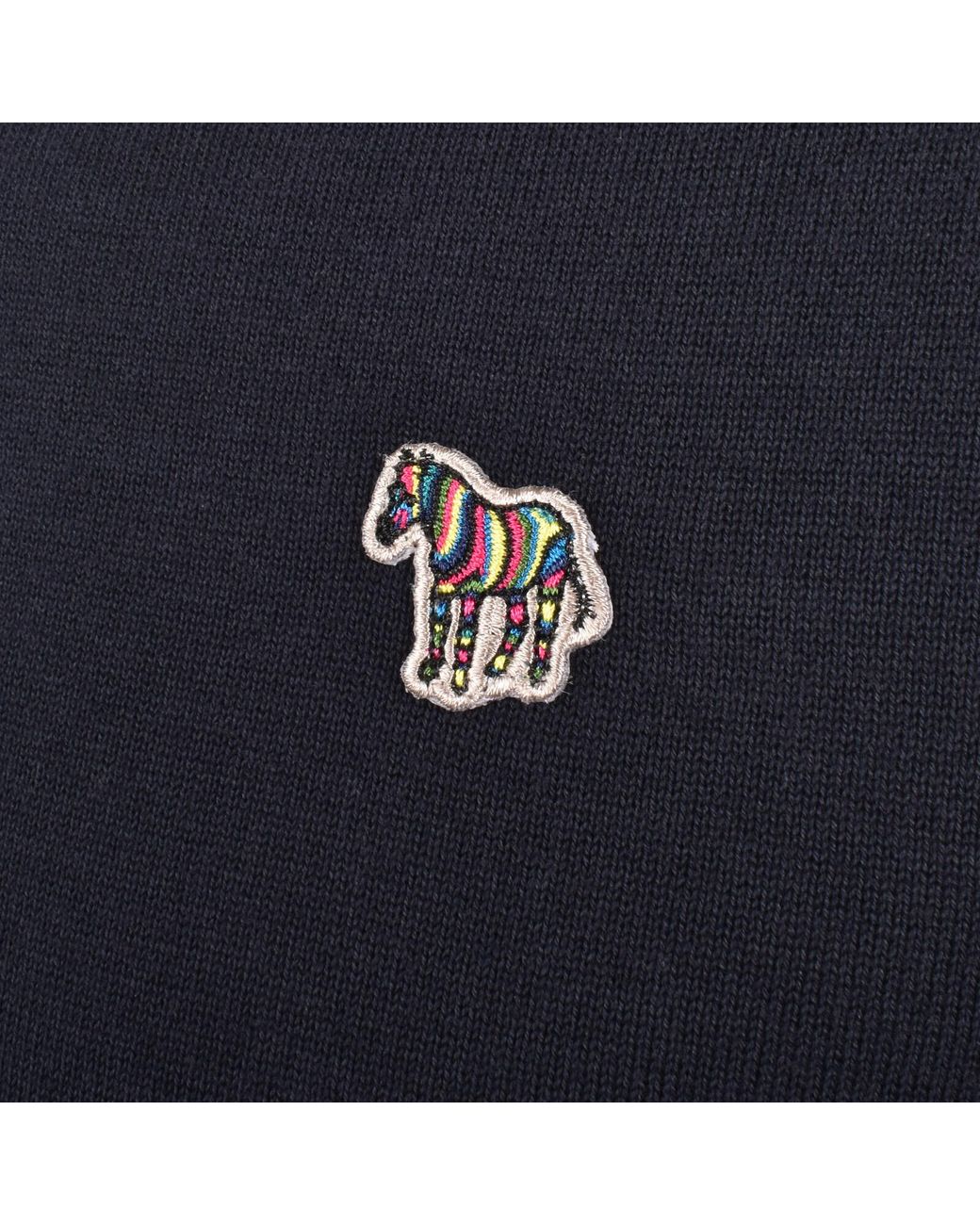 Paul Smith Blue Half Zip Knit Jumper for men